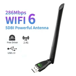 Adaptateur USB Clé Wi-Fi 6 avec Antenne pour PC Laptop