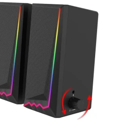 Haut parleur Baffle Filaire AUX Jack 3.5mm USB RGB SD162 pour ordinateur de bureau PC
