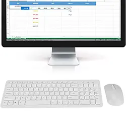 Ensemble clavier souris sans-fil 2.4ghz GKM520 - Blanc