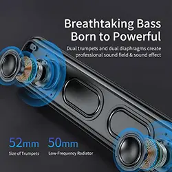 Haut-parleurs Bluetooth 5.0 portable Awei Y333 Carte SD AUX USB 1800mAh
