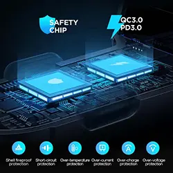 Chargeur AUTO 53W double port USB-C PD USB-A Joyroom JR-CCD01 avec voltmètre LED