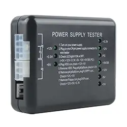 Testeur d'alimentation PSU Tester PC 20/24 Broches ATX SATA HDD 12V 5V 3.3V