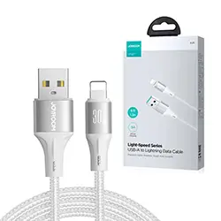 Cable de charge USB-A vers lightning iphone Joyroom SA25-AL3 3A 1.2m - Blanc