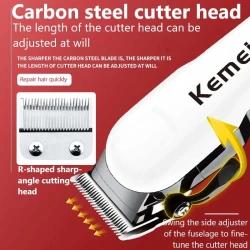 Kemei KM-809A Tondeuse à cheveux Rechargeable sans fil 240min