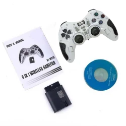 Manette de jeux Sans-fil 2.4ghz Multifonction 6 en 1 N1-W320 pour PS2 PS3 PC Android TV Box