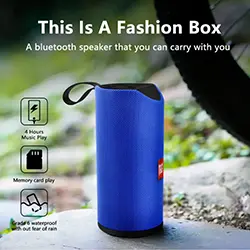 Haut-parleur Baffle portable sans-fil Bluetooth AUX Micro SD USB TG113 - Vert