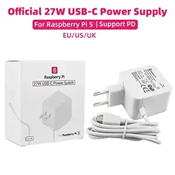Kit Complet Starter Raspberry Pi 5 Officiel 4GB avec alimentation officiel 27W,  boitier officiel, Micro SD 32GB et cable Micro HDMI-HDMI