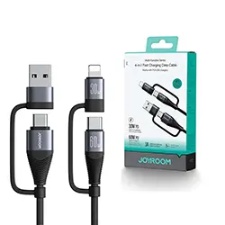 Câble Adaptateur 4 en 1 USB-A/Type-C vers Lightning/Type-C Joyroom SA37-2T2 charge et données 60W