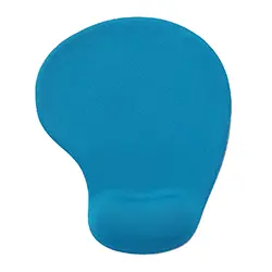 Tapis de souris antidérapant ergonomique avec repose poignet en gel réduit la Fatigue des mains 23 x 19cm - Bleu clair