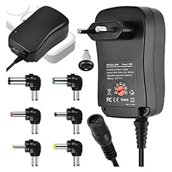 Chargeur adaptateur Alimentation universel 30W, 3V, 4.5V, 5V, 6V, 7.5V, 9V, 12V, 2.1A, USB AC/DC Réglable