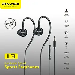 Ecouteur filaire Sports Audio Jack 3.5mm avec Microphone AWEI  L3