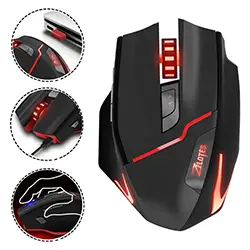 Souris Double Mode Filaire et Sans Fil 2.4ghz Rechargeable ZELOTES F-18 RGB 7 boutons