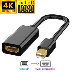 Adaptateur Convertisseur Mini DisplayPort DP mâle ( Thunderbolt ) vers to HDMI Femelle 4K