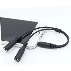 Adaptateur séparateur répartiteur Audio Stéréo Jack AUX 3.5mm 4p vers 2 x AUX 3p Microphone et casque