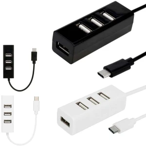 Adaptateur HUB type-c vers 4 ports USB 2.0 480mbps - Blanc