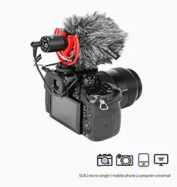 Microphone de Studio à condensateur 3.5mm BOYA BY-MM1 pour caméra et enregistrement vidéo  iPhone, Smartphone Android