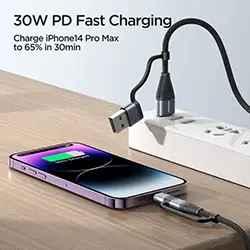 Câble Adaptateur 4 en 1 USB-A/Type-C vers Lightning/Type-C Joyroom SA37-2T2 charge et données 60W
