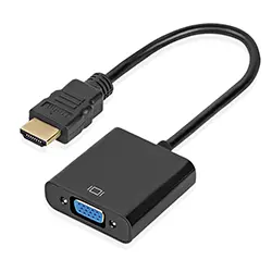 Adaptateur Convertisseur HDMI mâle vers VGA femelle 1080p - Noir