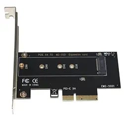 Carte d'extension PCI express PCI-E X4 vers M.2 NVME SSD 2230-2280