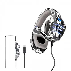 Casque Gaming USB 7.1 Ovleng Q9 E-sports avec Microphone pour PC, Laptop, PS4 - ARMY GREY