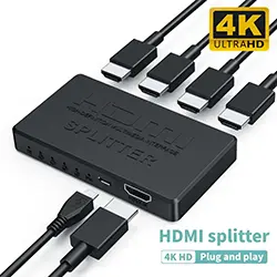 Splitter Amplificateur Séparateur HDMI 3D 4K 4 Ports Sorties