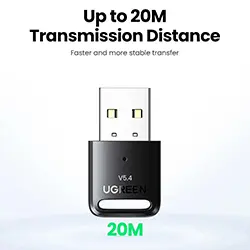 Adaptateur Dongle USB Bluetooth 5.4 Ugreen pour PC, récepteur audio, émetteur, Clavier