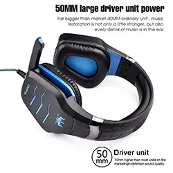 Casque Gaming Ovleng OV-P50 LED avec Microphone stéréo pour PC portable PS4 Smartphone Jack 3.5mm - Noir