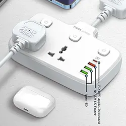 Multiprise universelle LDNIO SC2413 2 Prise AC + 3 USB + 1 USB-C PD - 2500W
