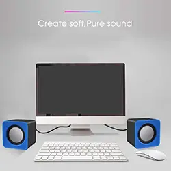 Haut Parleur Baffle CAPSYS SP210 AUX Jack 3.5mm USB pour PC LAPTOP Smartphone