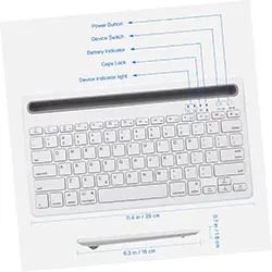 Mini clavier portable sans-fil Bluetooth Rechargeable AOC KB701 Compatible ANDROI IOS