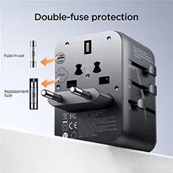 Chargeur Adaptateur de voyage universel 17W 3 Ports USB + Type-c Joyroom JR-TCW01