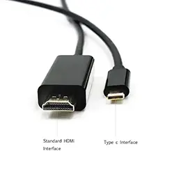 Câble USB-C Type-C to vers HDMI 4K Thunderbolt 3 1.8m pour ordinateur portable, PS4, HDTV