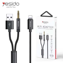 YESIDO YAU18 Adaptateur Lightning vers Jack 3.5mm + USB pour Charge et Audio