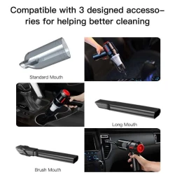 Aspirateur à main Sans-Fil Portable 60W 4500pa Rechargeable 2000mah YESIDO VC03 pour Maison, PC, Voiture