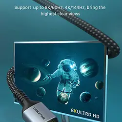 Cable HDMI 2.1 8K Premium CABLETIME 8K/60Hz 4K/144Hz 48Gbps Ultra HD 1m 2m