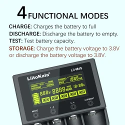 LiitoKala Lii-M4S Chargeur universel intelligent Li-ion/NiMH avec écran LCD