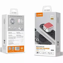 Chargeur LDNIO A2405Q Charge rapide double ports USB QC3.0 AUTO-ID 30W + Câble 1m