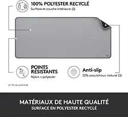 Tapis de souris Sous-main Logitech Desk Mat Studio Series 300 x 700mm 