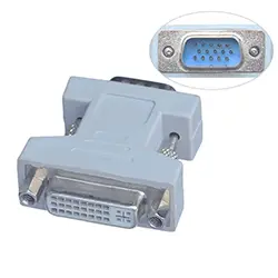 Convertisseur Adaptateur DVI femelle DVI-I (24 + 5) analogique vers VGA mâle 1080P