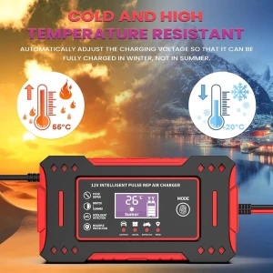 Chargeur Intelligent rapide de batterie de voiture AUTO LCD, réparation SnapPulse, acide de plomb AGM 12v 6A