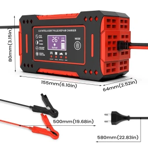 Chargeur Intelligent rapide de batterie de voiture AUTO LCD, réparation SnapPulse, acide de plomb AGM 12v 6A