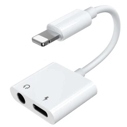 Adaptateur Audio 2 en 1 lightning vers AUX Jack 3.5mm et lightning charge Joyroom SY-104