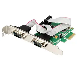 Carte d'extension PCI express PCI-E 2 * Serial RS232 COM DB9 X1
