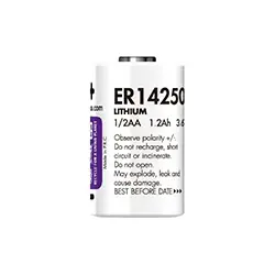 Pile rechargeable lithium ER14250 1.2AH 3.6V 1/2LR06 UNIROSS UER14250