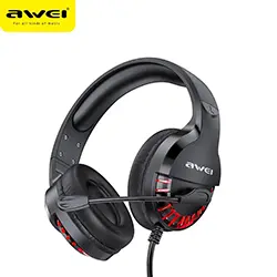 AWEI ES-770i Casque Gaming professionnel filaire avec Microphone LED
