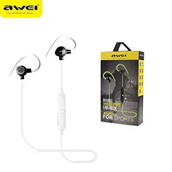 Ecouteur Sans-fil Bluetooth 4.1 AWEI A620BL aimant Crochet oreille pour Sport avec microphone - Blanc