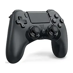 Manette de jeux Gamepad sans-fil Bluetooth rechargeable 600mAh Compatible PC PS4 - Noir