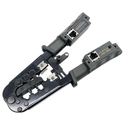 Kit Outil Réseau RJ45 RJ12 RJ11 Multifonction Pince a sertir / Dénudage / Testeur câble HT-486ST