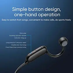 Écouteurs Casque sans-fil Bluetooth 5.1 Sport à Conduction Aérienne Joyroom JR-X2